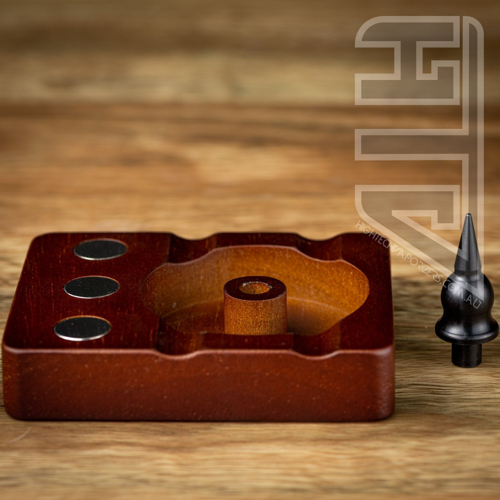 Wooden Debowler Stand W/ Steel Spike (for Dynavap) - Image 3