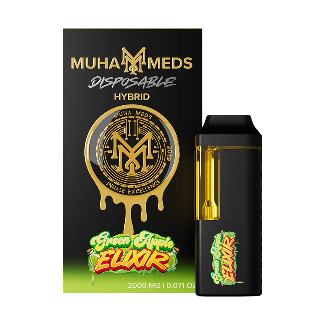 GREEN APPLE ELIXIR Muha Meds Disposable