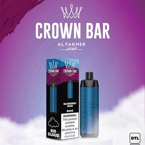 crown bar alfakher blueberry bubble gum 8000 puffs.png